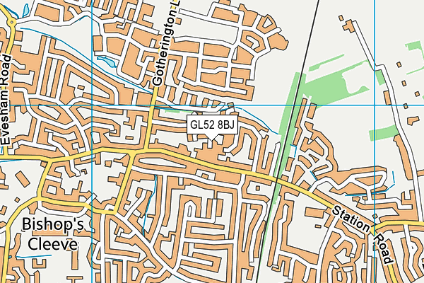 GL52 8BJ map - OS VectorMap District (Ordnance Survey)