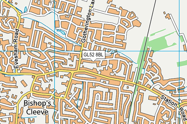 GL52 8BL map - OS VectorMap District (Ordnance Survey)