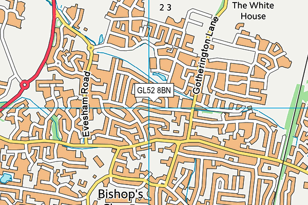 GL52 8BN map - OS VectorMap District (Ordnance Survey)