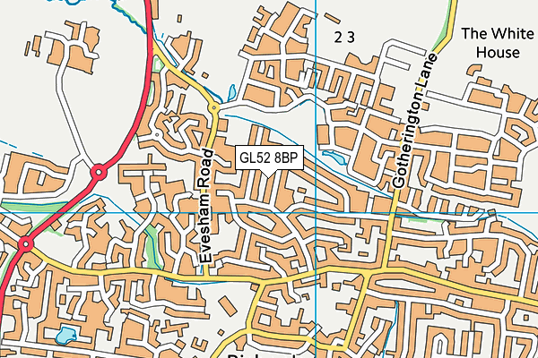 GL52 8BP map - OS VectorMap District (Ordnance Survey)