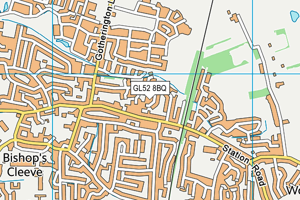 GL52 8BQ map - OS VectorMap District (Ordnance Survey)