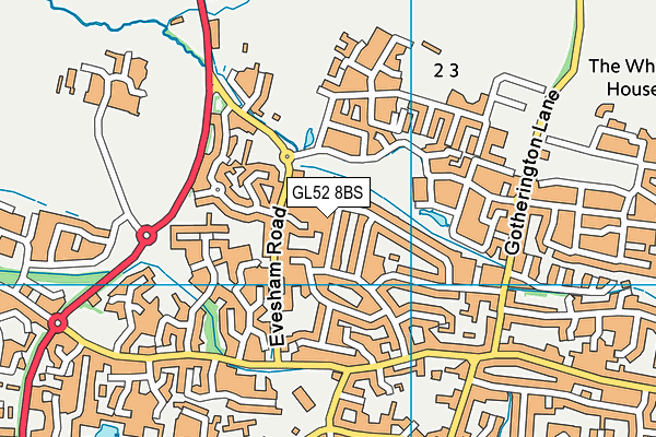 GL52 8BS map - OS VectorMap District (Ordnance Survey)