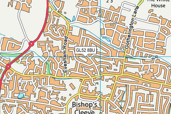 GL52 8BU map - OS VectorMap District (Ordnance Survey)