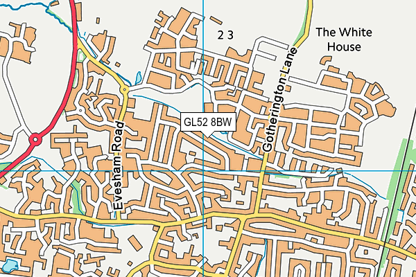 GL52 8BW map - OS VectorMap District (Ordnance Survey)