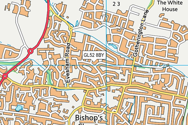 GL52 8BY map - OS VectorMap District (Ordnance Survey)