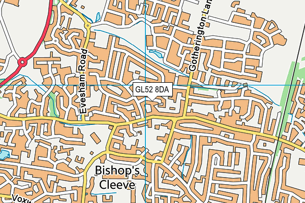 GL52 8DA map - OS VectorMap District (Ordnance Survey)