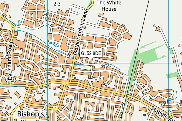 GL52 8DE map - OS VectorMap District (Ordnance Survey)