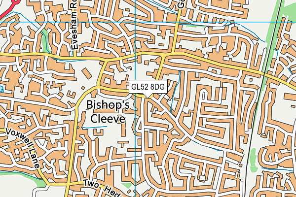 GL52 8DG map - OS VectorMap District (Ordnance Survey)