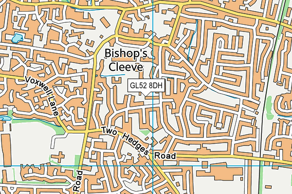 GL52 8DH map - OS VectorMap District (Ordnance Survey)