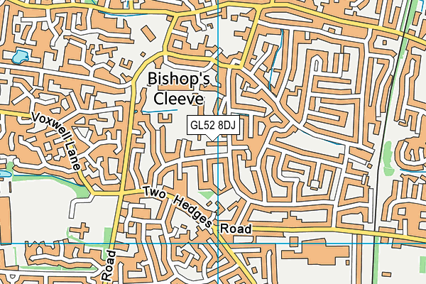 GL52 8DJ map - OS VectorMap District (Ordnance Survey)