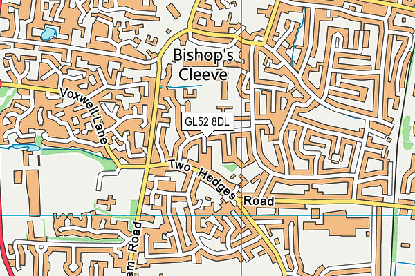 GL52 8DL map - OS VectorMap District (Ordnance Survey)