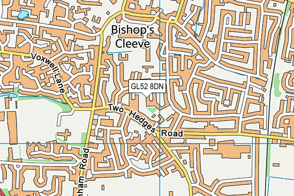 GL52 8DN map - OS VectorMap District (Ordnance Survey)