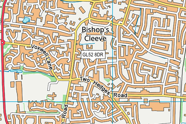 GL52 8DR map - OS VectorMap District (Ordnance Survey)