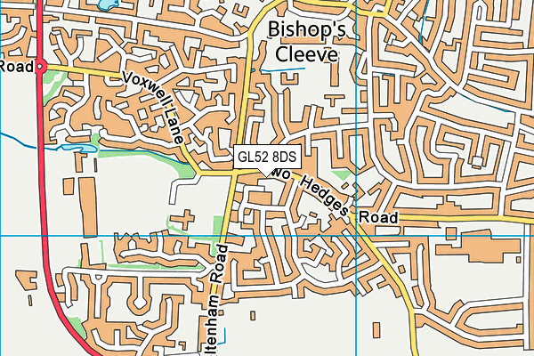 GL52 8DS map - OS VectorMap District (Ordnance Survey)