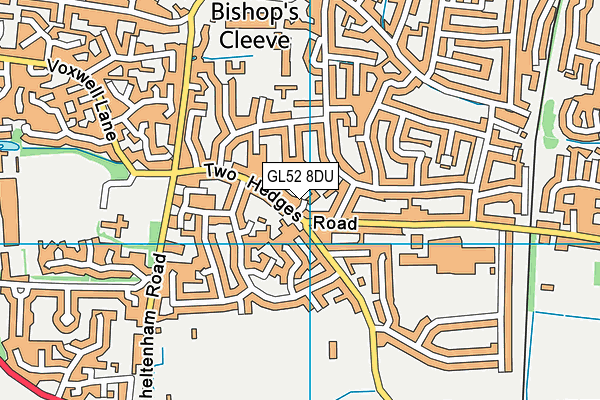 GL52 8DU map - OS VectorMap District (Ordnance Survey)