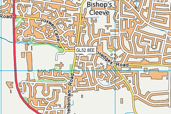 GL52 8EE map - OS VectorMap District (Ordnance Survey)