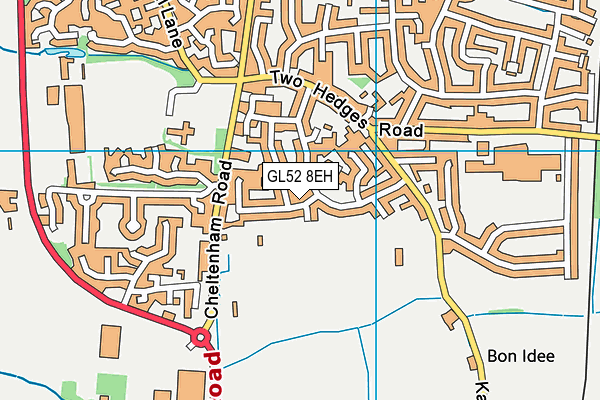 GL52 8EH map - OS VectorMap District (Ordnance Survey)