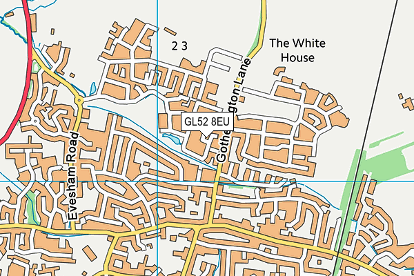 GL52 8EU map - OS VectorMap District (Ordnance Survey)