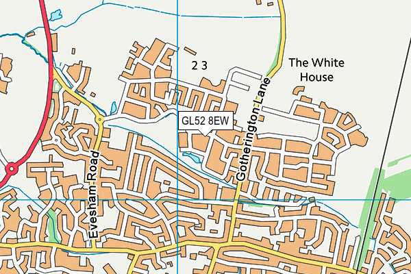 GL52 8EW map - OS VectorMap District (Ordnance Survey)