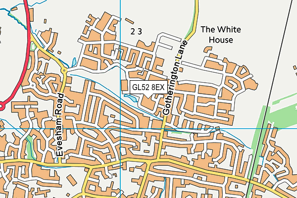 GL52 8EX map - OS VectorMap District (Ordnance Survey)