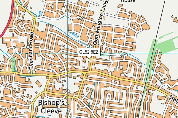 GL52 8EZ map - OS VectorMap District (Ordnance Survey)