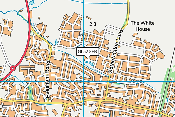 GL52 8FB map - OS VectorMap District (Ordnance Survey)