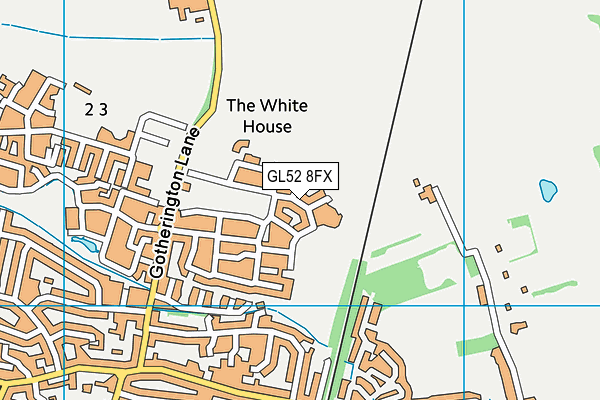GL52 8FX map - OS VectorMap District (Ordnance Survey)