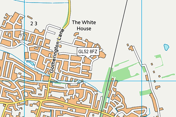GL52 8FZ map - OS VectorMap District (Ordnance Survey)