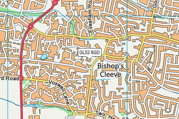 GL52 8GD map - OS VectorMap District (Ordnance Survey)