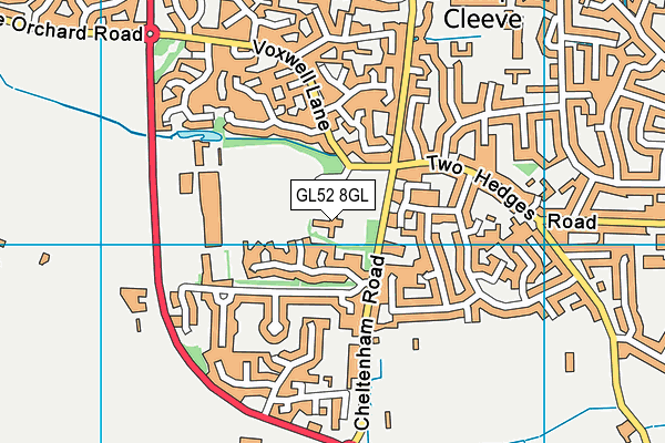 GL52 8GL map - OS VectorMap District (Ordnance Survey)