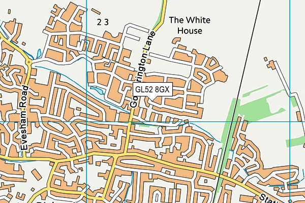 GL52 8GX map - OS VectorMap District (Ordnance Survey)