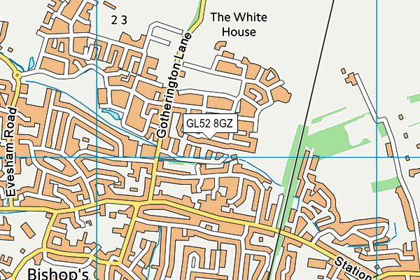 GL52 8GZ map - OS VectorMap District (Ordnance Survey)