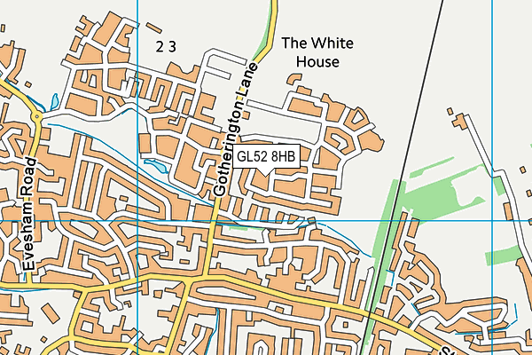 GL52 8HB map - OS VectorMap District (Ordnance Survey)