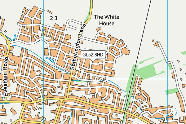 GL52 8HD map - OS VectorMap District (Ordnance Survey)