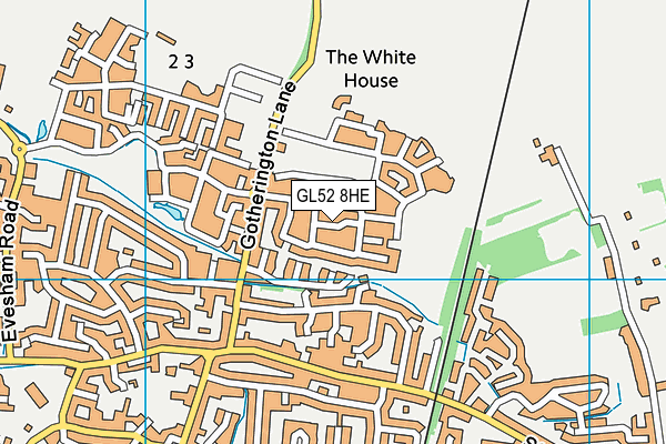 GL52 8HE map - OS VectorMap District (Ordnance Survey)