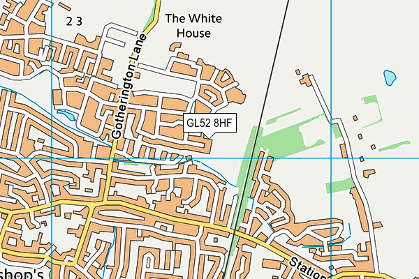 GL52 8HF map - OS VectorMap District (Ordnance Survey)