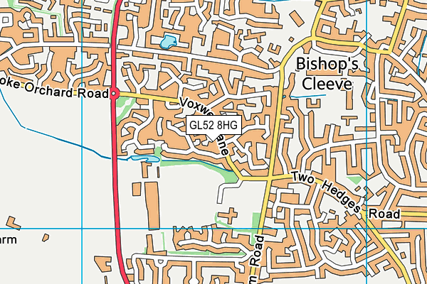 GL52 8HG map - OS VectorMap District (Ordnance Survey)