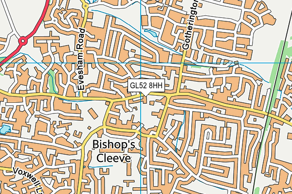 GL52 8HH map - OS VectorMap District (Ordnance Survey)