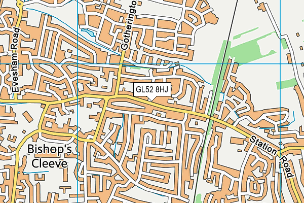 GL52 8HJ map - OS VectorMap District (Ordnance Survey)