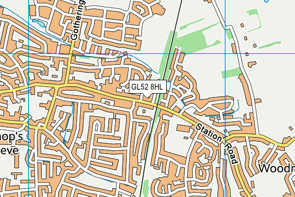 GL52 8HL map - OS VectorMap District (Ordnance Survey)