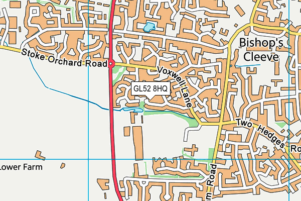 GL52 8HQ map - OS VectorMap District (Ordnance Survey)