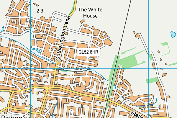 GL52 8HR map - OS VectorMap District (Ordnance Survey)