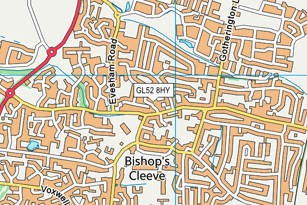 GL52 8HY map - OS VectorMap District (Ordnance Survey)