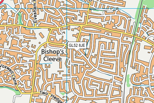 GL52 8JE map - OS VectorMap District (Ordnance Survey)