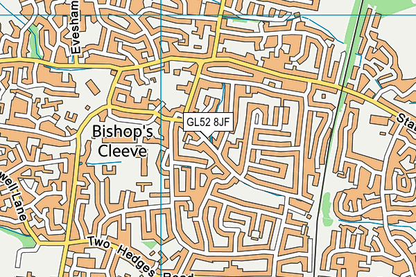 GL52 8JF map - OS VectorMap District (Ordnance Survey)