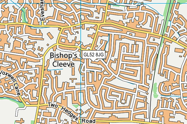 GL52 8JG map - OS VectorMap District (Ordnance Survey)