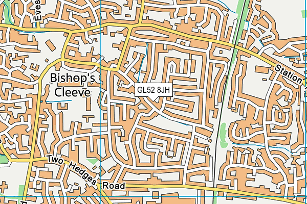 GL52 8JH map - OS VectorMap District (Ordnance Survey)