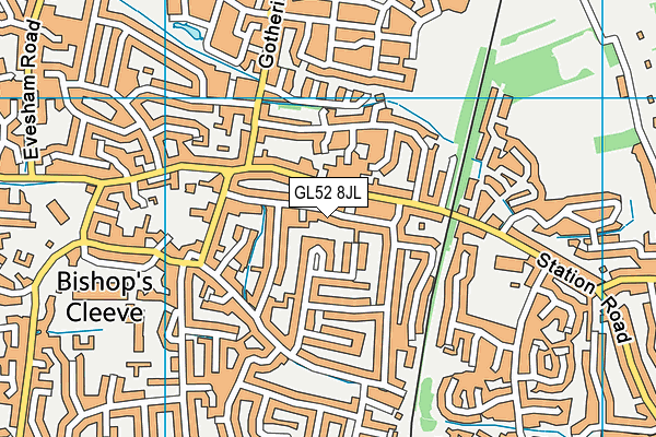 GL52 8JL map - OS VectorMap District (Ordnance Survey)
