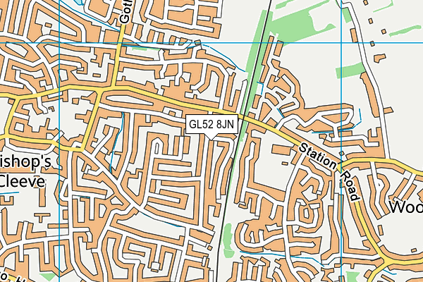 GL52 8JN map - OS VectorMap District (Ordnance Survey)