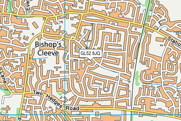 GL52 8JQ map - OS VectorMap District (Ordnance Survey)